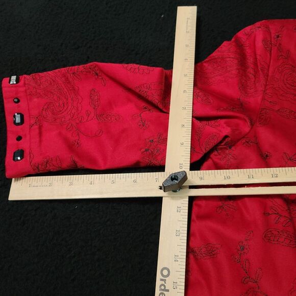 Joni B Womens Blazer Multicolor Size Medium Cotton Blend Stretch Beaded - Picture 4 of 12